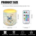 thumbnail image 7 of Kuiaobaty Retro Butterfly Peach Blossom Pattern 4 Packs Flickering Flameless LED Battery Candles Waterproof Pillar Fake Candles with Colored Light Remote for Wedding Beach Party Decor, 7 of 7