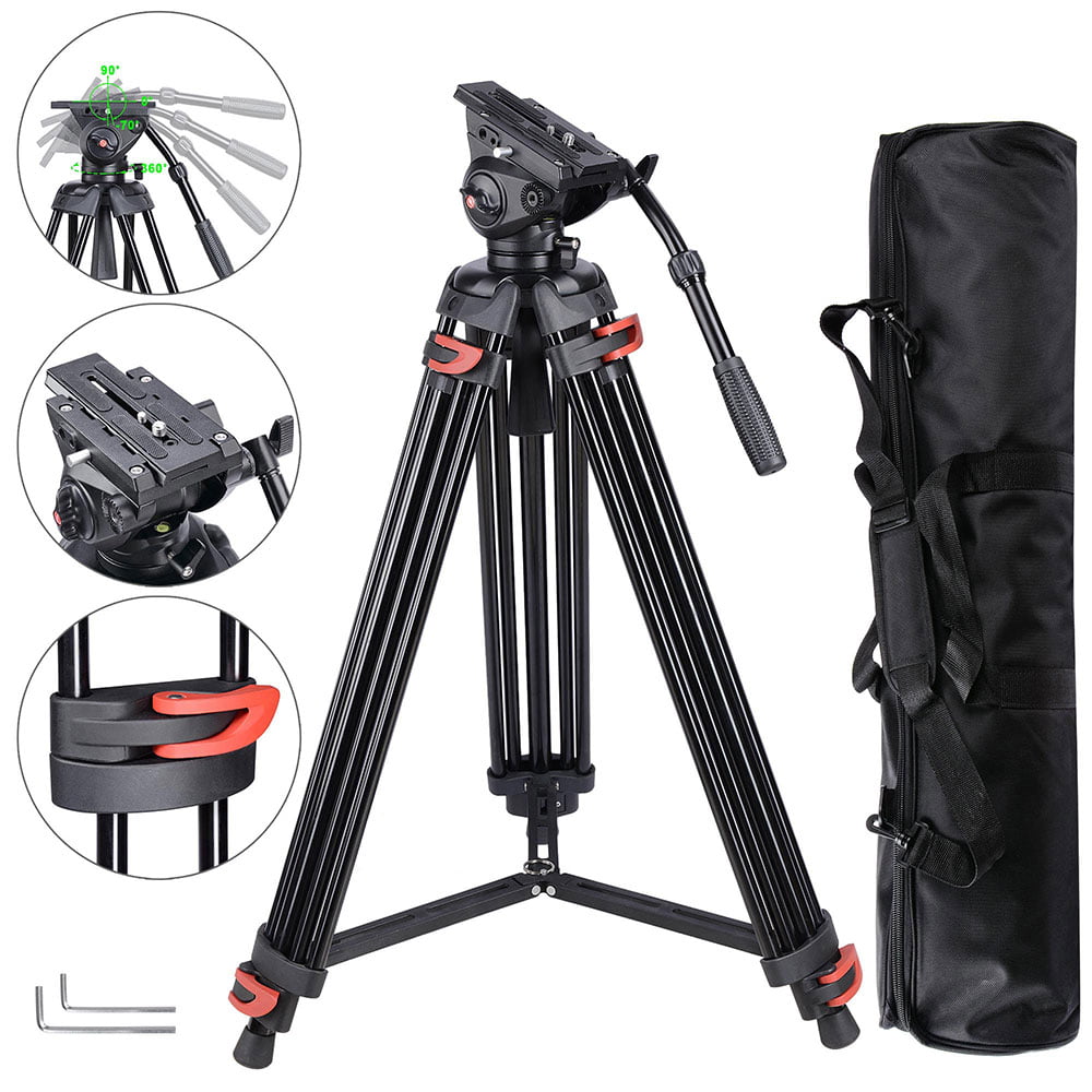 RuleaxA ZOMEI Q555 63 Inch Lightweight Aluminum Alloy Travel Portable Camera Tripod with Ball Head/Quick Release Plate/Carry Bag for Canon Nikon Sony DSLR ILDC Cameras