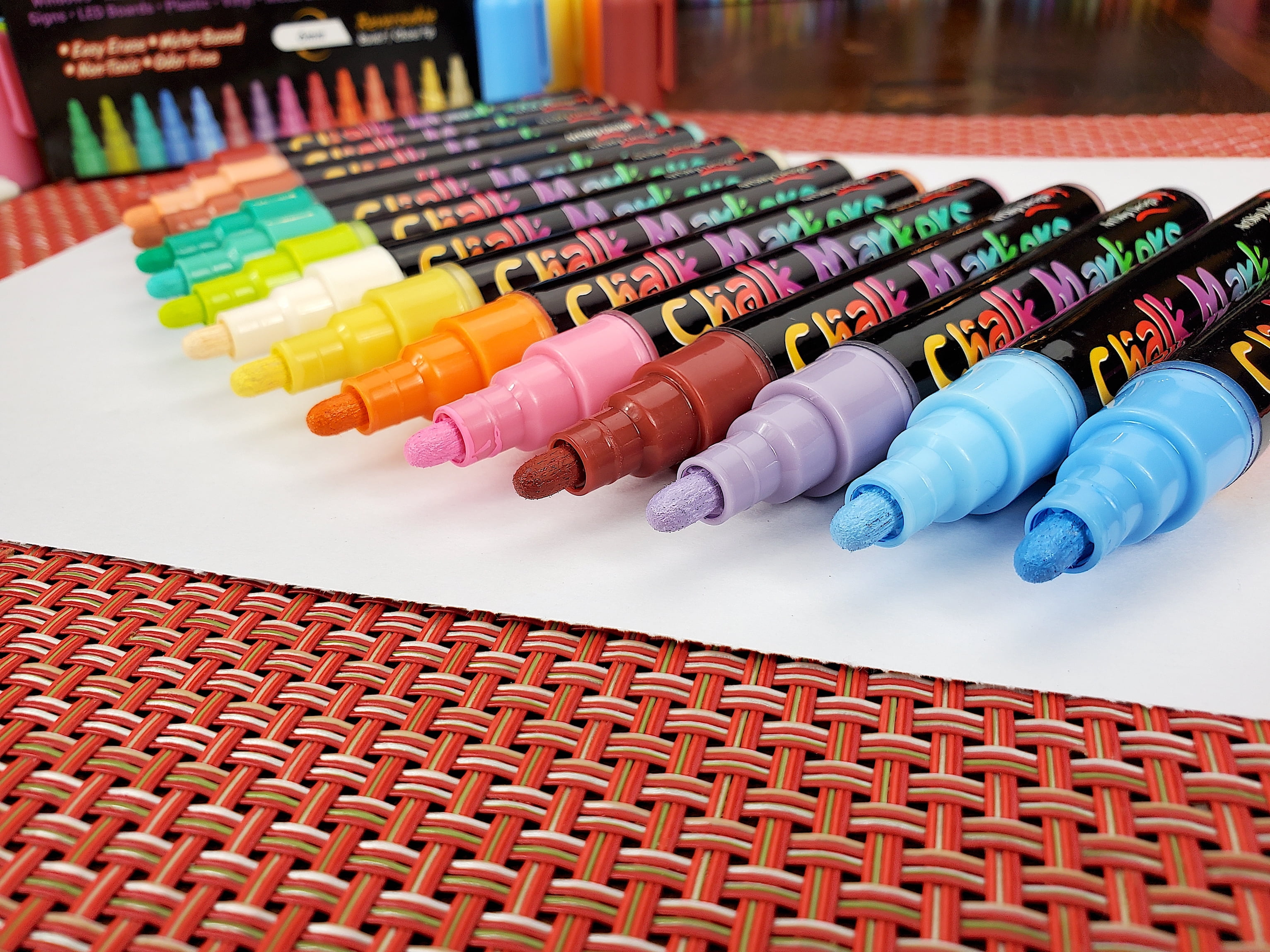 8 Metallic Colors Bold Chalk Dual Tip Liquid Marker Pen – TBC the