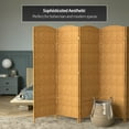 thumbnail image 6 of Red Lantern 6 ft. Tall Diamond Weave Fiber Room Divider - Light Beige - 5 Panel, 6 of 6