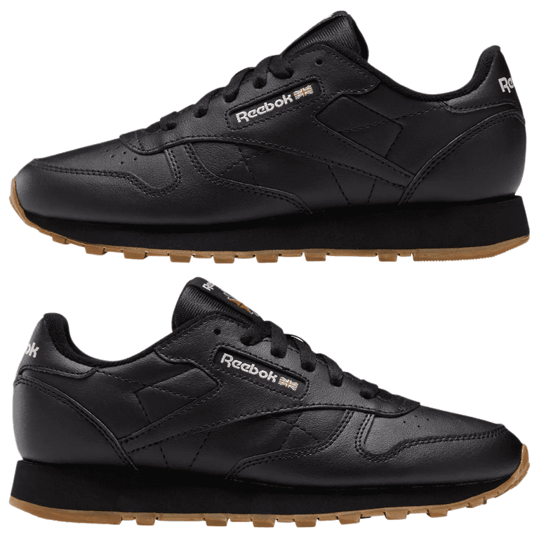 Reebok Classic Leather 100010469 Grade School Sneaker Men s Black Shoes NR7686 Black 5.5 Walmart