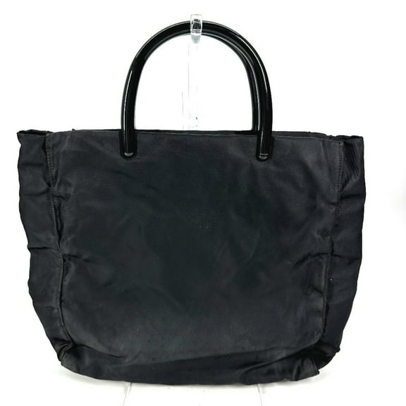 Pre-Owned PRADA Prada Triangle Logo Plate Plastic Handle Bag Tote Handbag Nylon Men's... (Fair)