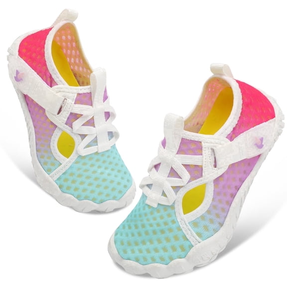 Barerun Unisex Kids Water Shoes Quick-Dry Non Slip,Flats,Closed Toe,12 Little Kid