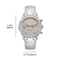 thumbnail image 3 of Reloj de mujer con diamantes de imitación de cristal, reloj de cuarzo con indicador de fecha, reloj de pulsera de moda resistente al agua con correa de cuero, reloj de vestir elegante, regalo para muj, 3 of 7