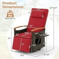 thumbnail image 3 of Costway Outdoor 360° Swivel Rattan Recliner Chair Patio Wicker Chaise Lounge Chair Red, 3 of 9