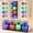 Clear+transparent Black, variant on 4Pcs LED Keyboard Fidget Clicker Keychain | Pastel Stress Relief Fidget Toy for ADHD Anxiety Adults Gifts