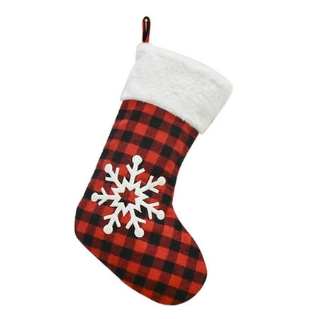 

Artificial flowers fake flowers flowers fake flowers for decoration Christmas Printed Stocking Wool Pendant Decorations Gift Bag Socks