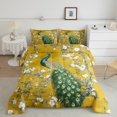 thumbnail image 2 of Manfei Chic Peacock Bedding Twin Comforter Set,Zoo Animal Down Comforter,White Floral Bedding Sets Twin with Comforter,Lightweight Bedroom Decorative Reversible,2 Pieces, 2 of 8
