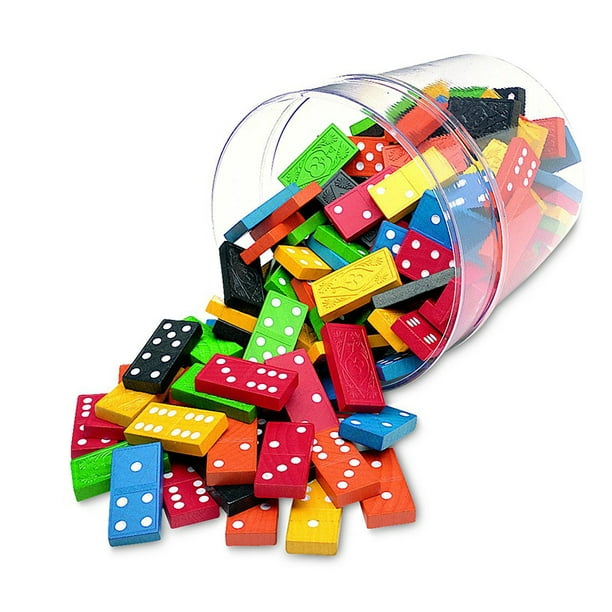 Learning Resources Double-Six Dominoes In Bucket, Math Manipulatives, 168  Pieces, Ages 5, 6, 7+