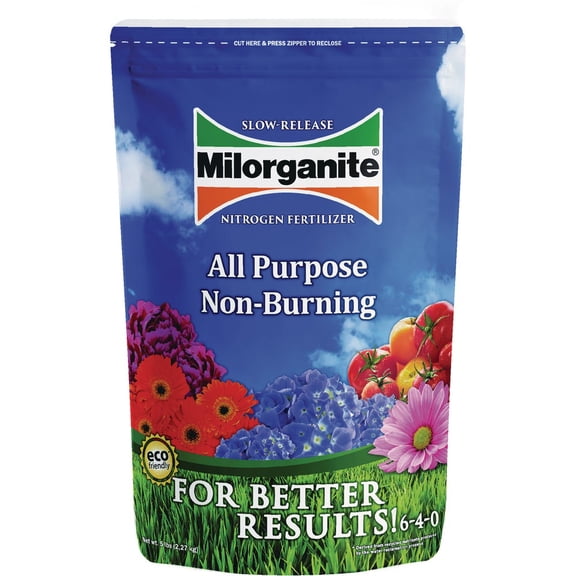 MILORGANITE Eco Friendly Nitrogen Lawn Fertilizer, 5 lbs