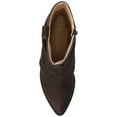 thumbnail image 4 of Journee Womens Wynette Western Pointed Toe Cuban Heel Slouchy Comfort Ankle Booties, Widths Available, 4 of 9