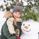 thumbnail image 5 of Gorro de invierno para niños, gorro de esquí grueso y cálido de punto con pompón y bufanda, conjunto de guantes para niñas y niños, 5 of 5