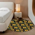 thumbnail image 2 of Small Round Rug 3Ft Washable Non-Slip, Sunflowers Circle Area Rugs for Living Room Bedroom, Farmhouse Botanical Blossom Florals Butterfly Indoor Floor Mats Carpet Runner for Home Decor, 2 of 8
