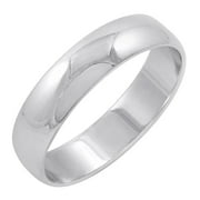 Men S White Gold Wedding Bands Men S 10k White Gold 5mm Clic Fit Plain Wedding Band Available Ring Sizes 8
