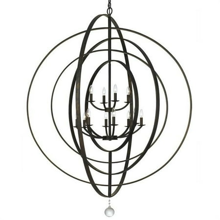 

Crystorama Lighting 590-EB Luna - Twelve Light Chandelier in Classic Style - 60 Inches Wide by 63 Inches High English Bronze Finish