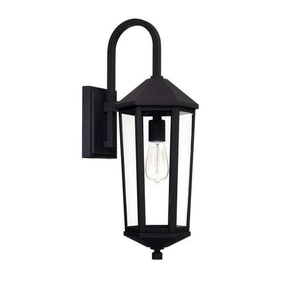 23 Inch Outdoor Wall Lantern Approved For Wet Locations 8 High By 23 Wide Rain Or Shine Made For Coastal Environments-Black Finish Capital Lighting