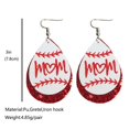 Earrings Set for Women,Love Letters Baseball Mother Leather Earrings
