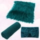 thumbnail image 3 of Juego de 3 mantas de tela peluda con lazo, cómodas mantas de tela para bebé, accesorios de fotografía (verde oscuro), 3 of 5
