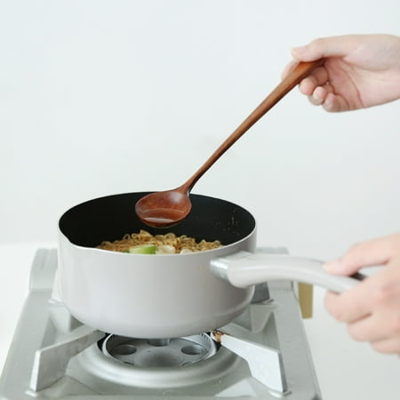 

Wuffmeow Long Handle Wooden Spoon Korean Sauce Stir Spoon