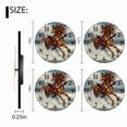thumbnail image 7 of 10 Inch Wall Clock Battery Operated Square Clock for Office, Kitchen, Outdoor, Living Room, Seaside - Running Horse Art, 7 of 7
