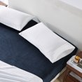 thumbnail image 3 of Great Bay Home Fitted Sheet - Ultra Soft Velvet Plush - Twin, Denim Blue, 3 of 6