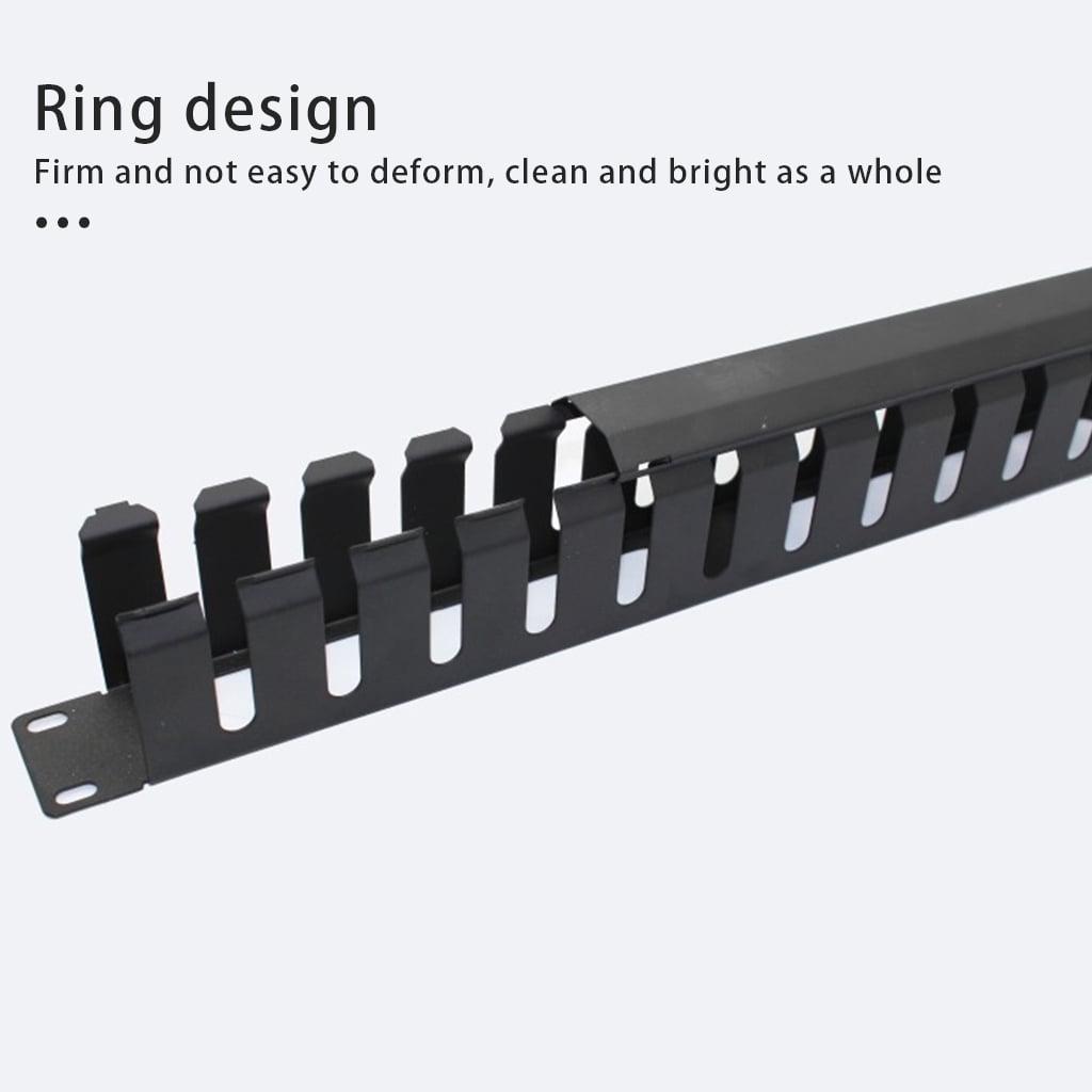 AOOOWER Network Rack Cable Management 12 Slot Metal Network Distribution Frame Organizer Desktop Tidy Wire Holder