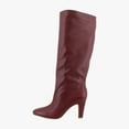 thumbnail image 2 of Steve Madden Rizk Women's Boots Burgundy Leather Size 10 M, 2 of 8