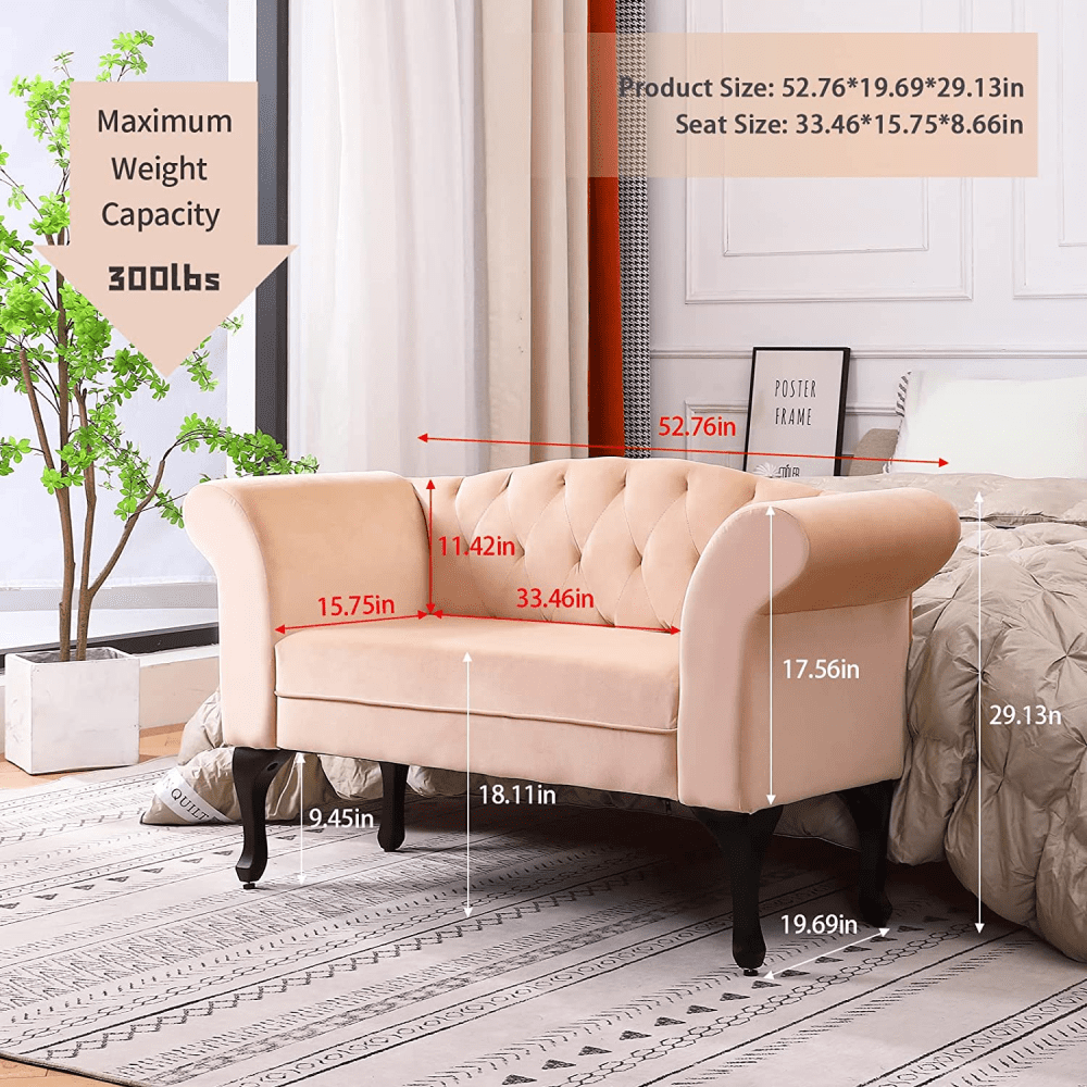 Loveseat Small Sofa Small Mini Room Couch TwoSeater Sofafor Small Space Office Studio Apartment