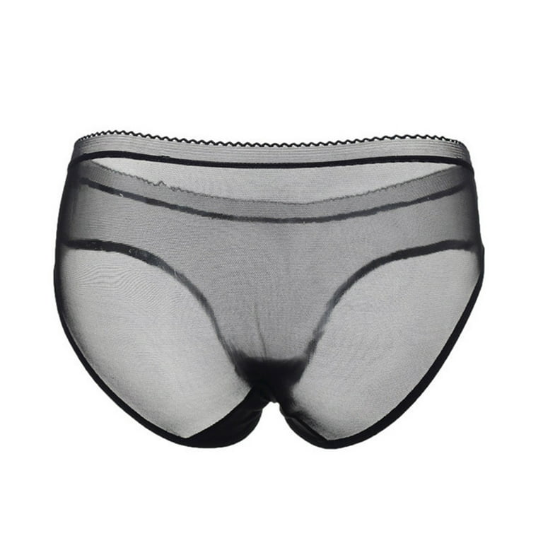 zuwimk Cotton Thongs For Women,Women's Breathable Cotton Thong Panties  Black,M