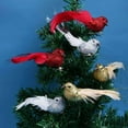 thumbnail image 6 of 24 Pcs Artificial Christmas Glitter Birds Simulation Birds Feather Mini Bird Decorative Fake Birds for Christmas Tree Craft Home Ornaments Garden Wedding Decoration (Gold), 6 of 6