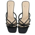 thumbnail image 2 of Delicious Women's Strappy Knotted Block Heel Sandal, Black,  11 M US, 2 of 6