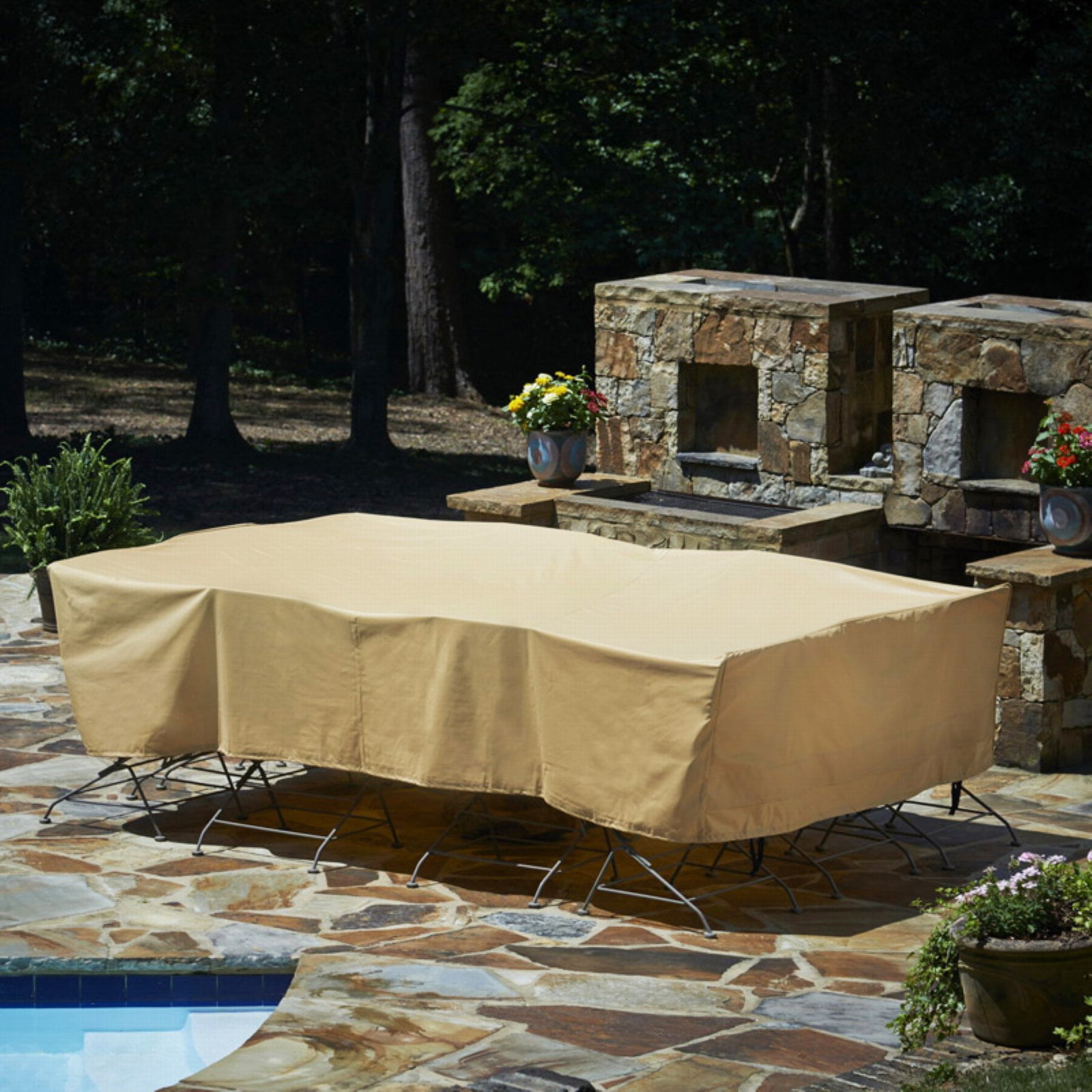 Seasons Sentry Large Rectangle Patio Dining Set Cover Com