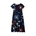 thumbnail image 5 of Independence Day Plus Size Spring Dresses for Girls 1776 Crewneck Star Fireworks Print Tshirt Dress Patriotic Short Sleeve Little Girls Patchwork Dress 2025 Summer Casual Dresses with Pockets, 5 of 5