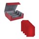 thumbnail image 3 of Caja para baraja de cartas coleccionables de cuero sintético resistente con cierre magnético Rojo, 3 of 9