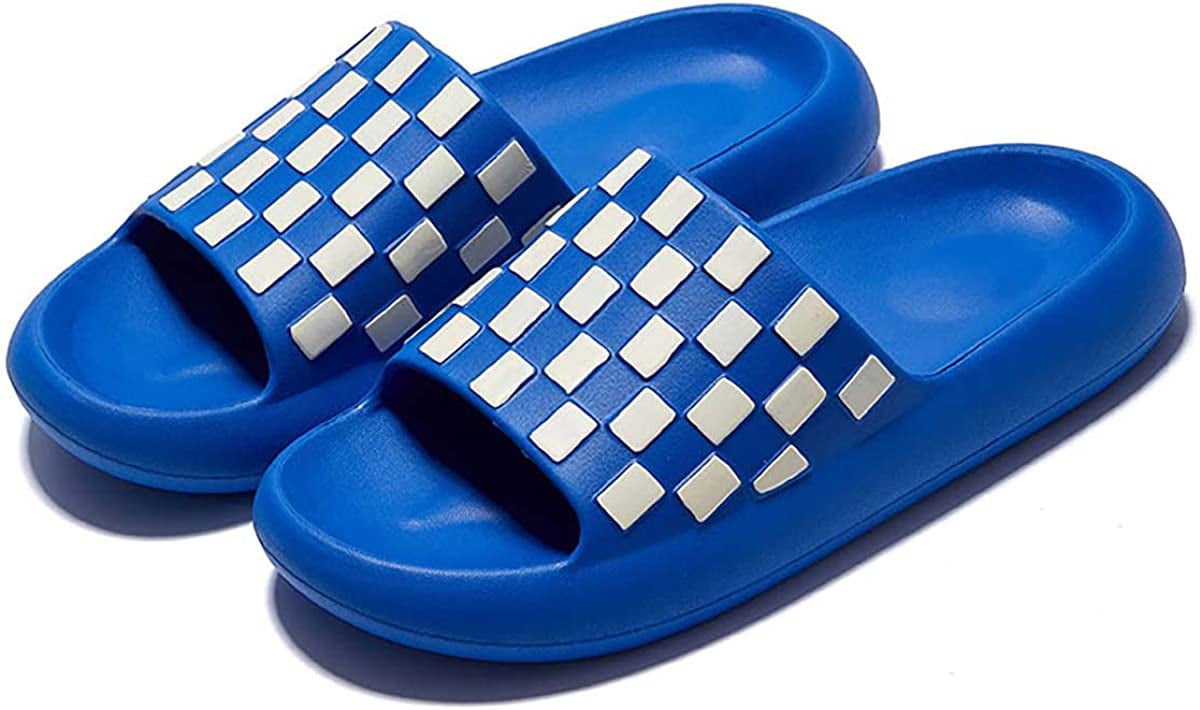 EVA Cloud Slides Checkerboard Printed House Slippers AntiSlip Quick