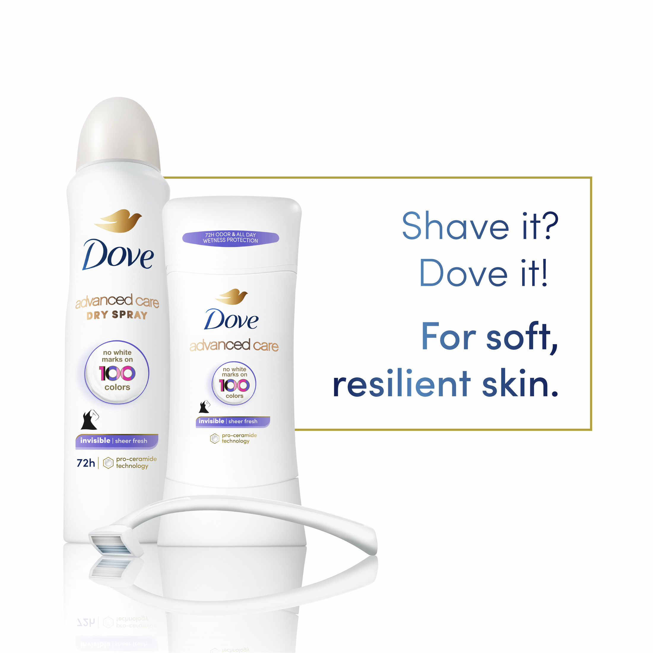 Dove Advanced Care Long Lasting Women's Antiperspirant Deodorant Stick Invisible Sheer Fresh, 2.6 oz - image 5 of 12