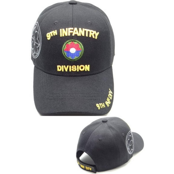 US Military 9th Infantry Division Baseball Hat Cap, One Size, Black