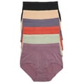 thumbnail image 2 of Angelina Seamless Cotton Light-Control Mid-Rise Briefs Panties (6-Pack), 2 of 6
