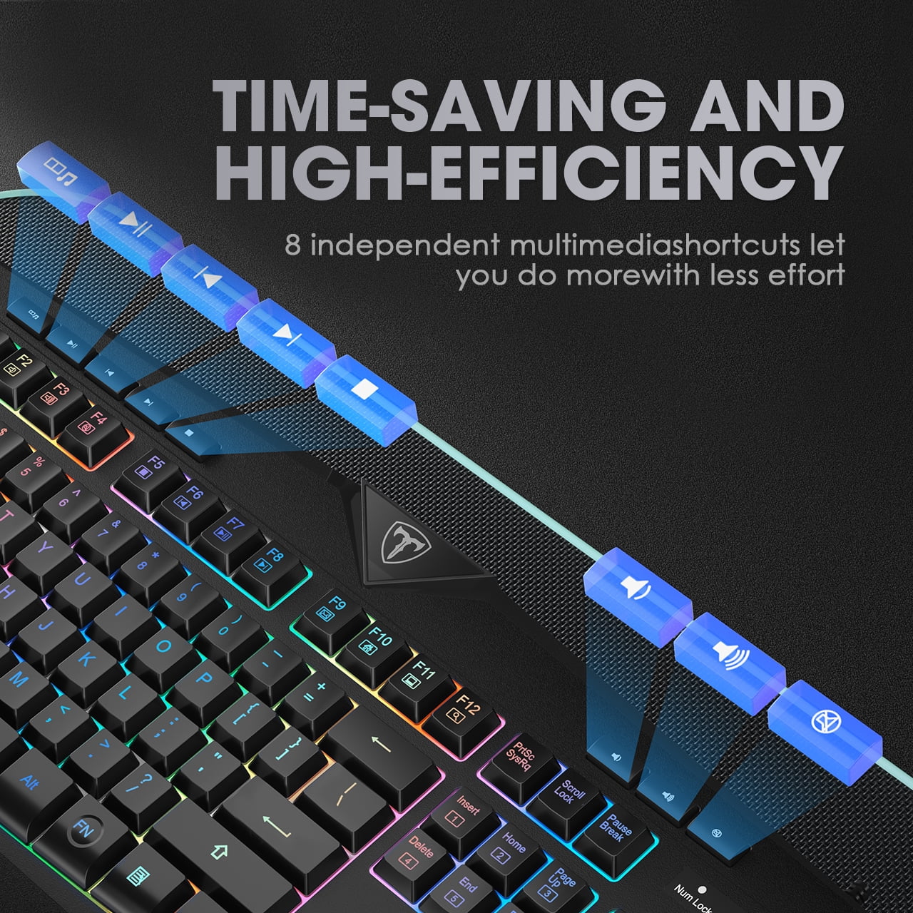 Mechanical Gaming Keyboard Hot Swappable with Multi Monochromatic Backlight 104Key Anti-ghosting Ergonomic Metal Plate Multimedia Key USB Wired for PC