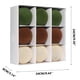 thumbnail image 3 of Adornos de árbol de Navidad flocados - Bolas de plástico de 3,1 pulgadas en pack de 9 con cuerda colgante para decoración navideña, 3 of 5