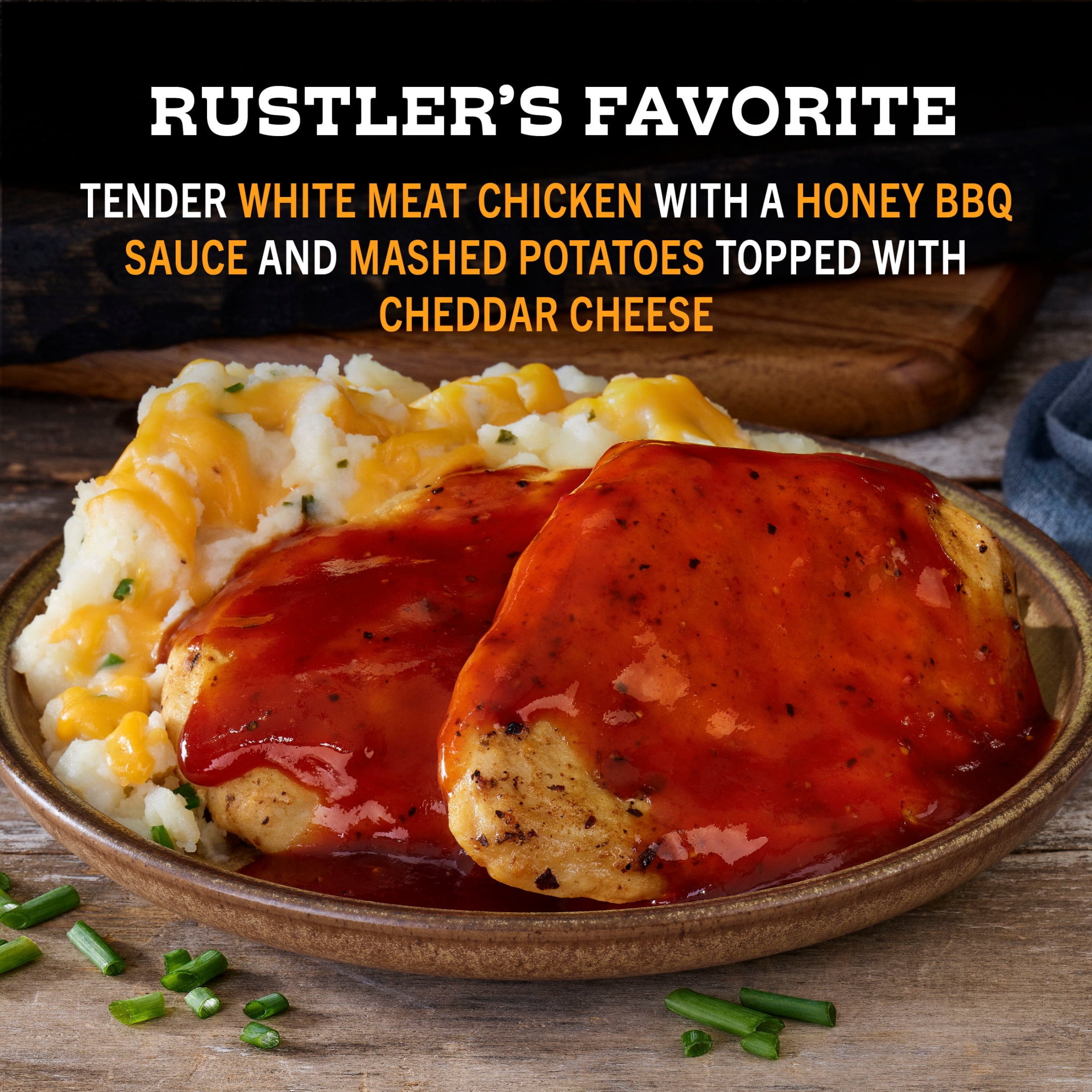 Yellowstone Honey BBQ Chicken and Mash, Single Meals, BBQ Dinner Frozen Chicken Meal  12 oz