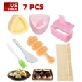 thumbnail image 6 of Onigiri Rice Ball Mold Maker Kit 7 Pack , Musubi Press, Classic Triangle Shake Sushi Roller Mat Tool Lunch and Home DIY, Non-stick, BPA-Free, 6 of 9