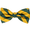 Green Gold, variant on Jacob Alexander Stripe Woven Men's College Striped Pretied Bowtie - Purple Gold