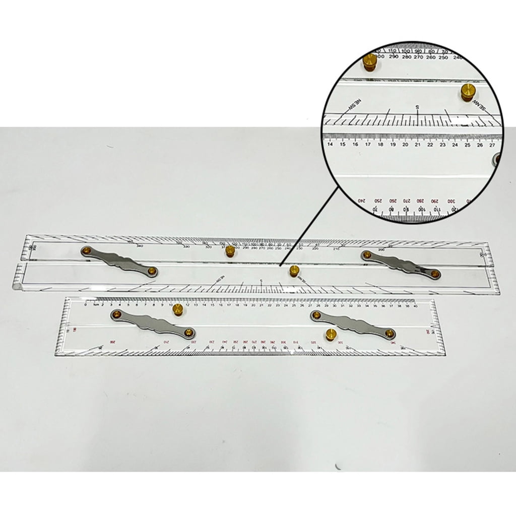 BQBQERT Professional Parallel Ruler For Marine Navigation 450mm/17.72Inch Architect Drafting Ruler With Clearly Scale