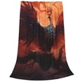 thumbnail image 2 of Fuzoiu Sunset Blossoms Phoenix Perch Print Ultra-Soft Micro Fleece Blanket,All Seasons Flannel Throw, Lightweight Blanket for Bed, Sofa, Couch, Movie Night, Camping, and Travel-80"x60", 2 of 7