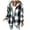 Black, variant on Luwomo Women's Leisure Jackets Plaid Long Sleeve Hooded Zipper Drawstring Sweatshirt Loose Fit Coat Regular Blouses Black,L