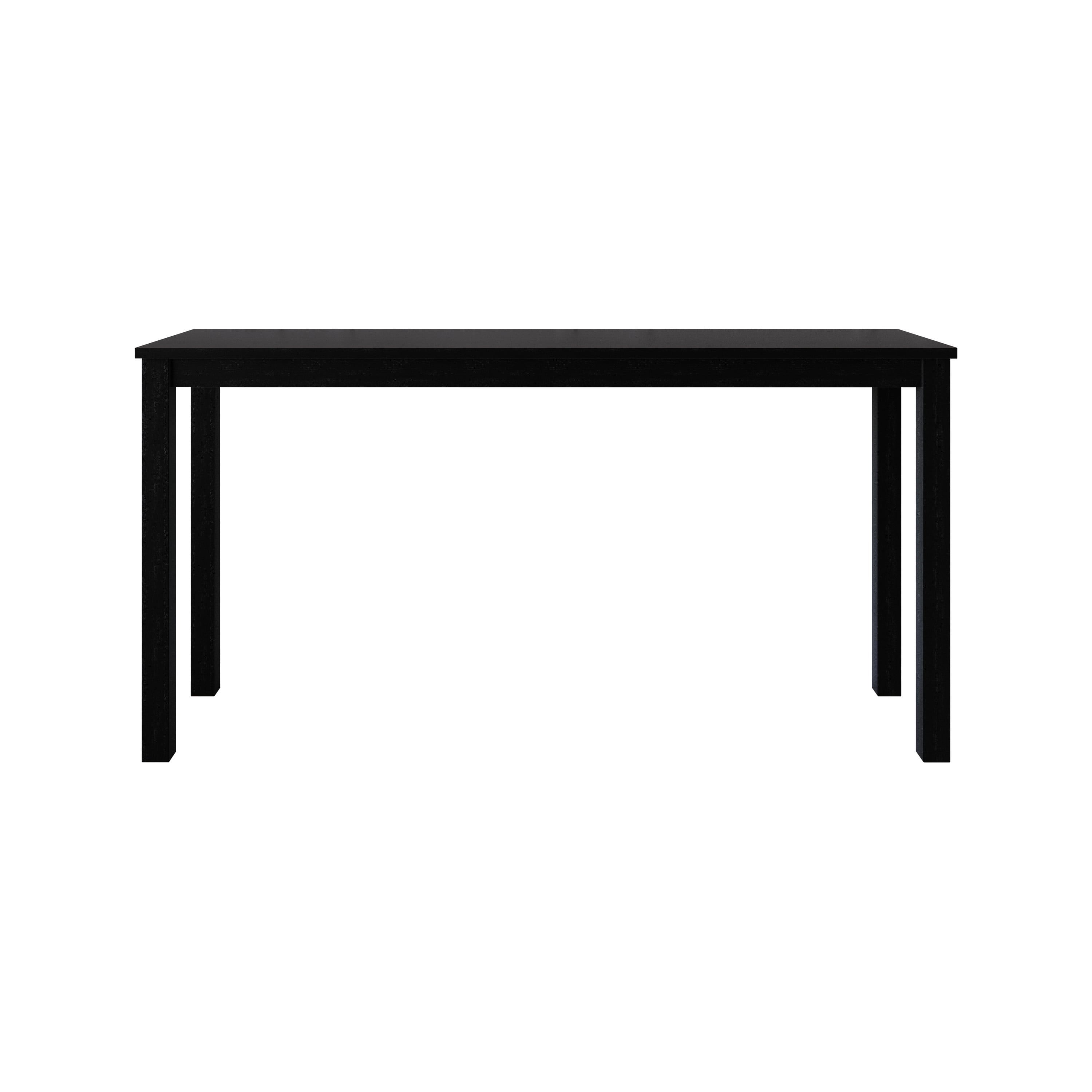 Home Design Camden Writing Desk with Spacious Tabletop and Sturdy Legs, Modern Streamlined Design for Home Office, Study Nook, or Living Space, Black