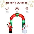 thumbnail image 7 of 8 FT Santa Snowman Arch Decoration, Christmas Inflatables Blow Up Yard Decoration, 7 Lights Inflatable Festive Arch Decoration, 7 of 7