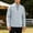Gray, variant on Raglan Half-Zip Solid Stand Collar Top, Elastic Smooth Knit Fabric for Outdoor Court Outings Yellow M