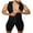 Black, variant on Men Sleeveless Fitness Short Romper, Solid Color Zip Up Hooded Jumpsuit